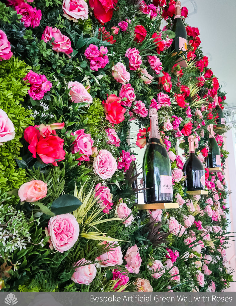 flower wall, green walls